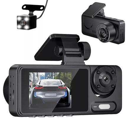 HD 1080P Dash Camera Front and Rear Inside Car DVR Dash Cam Video Recorder 3 Len