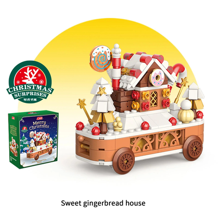 LOZ 4-in-1 Christmas Train Mini Bricks Building Blocks Set Toy Gift Kids Adults
