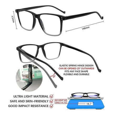 2 x One Power Auto Focus Presbyopi Reading Glasses Readers Adjustable 0.5-2.5 +