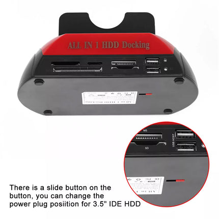 2.5'' 3.5'' Hard Disk Drive Card Reader External HDD Docking Station Kit OTB HUB