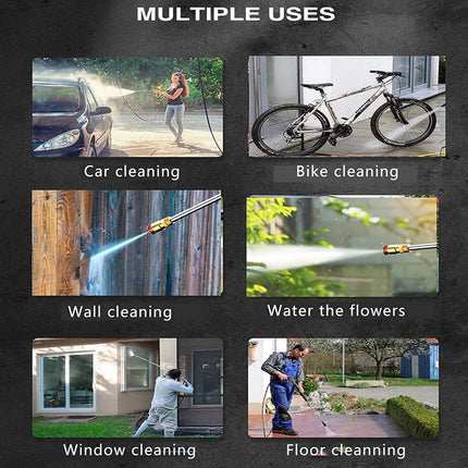 Portable Cordless Electric High Pressure Water Spray Gun Car Washer Cleaner Tool