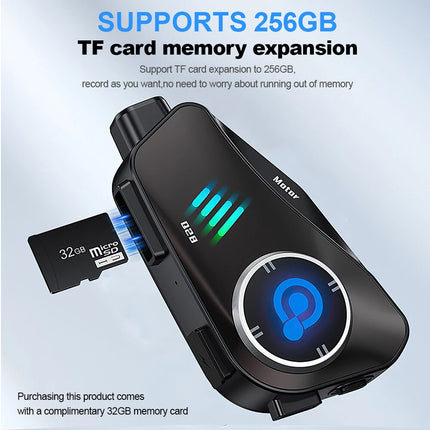 1080P HD Bluetooth Motorcycle Camera Recorder Motorbike Helmet Headset Intercom