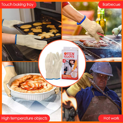Cotton BBQ Oven Gloves Extreme Heat Resistant Baking Pot Holder Cooking Mitts