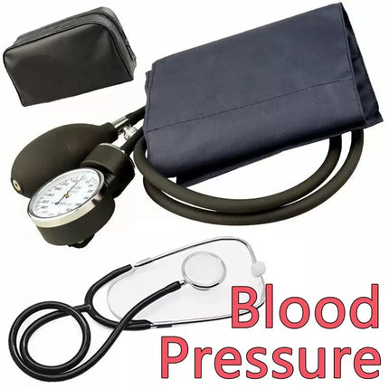 Manual Blood Pressure Monitor BP Cuff Gauge Aneroid Sphygmomanometer Machine Kit