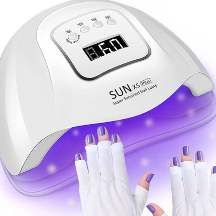 Full Gel Nail Polish Kit LED Lamp Dryer Nail Manicure Grinder With 1000pcs Nail Tips