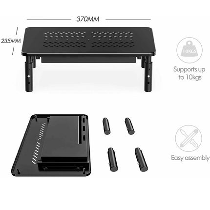Monitor Stand Computer Desk Riser & Adjustable Height & for Laptop Printers With drawer