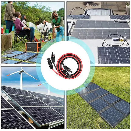 10M Extension Cable Wire Connectors Solar Panel To Regulator 6mm² 10AWG 12AWG
