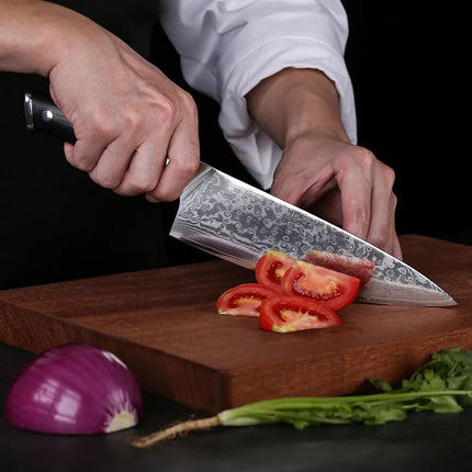 8inch Chef Knife Japanese VG10 Damascus Steel Kitchen Knives Cook Chopper