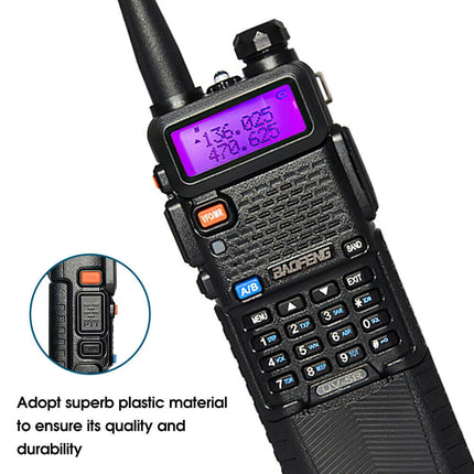 1 Set Walkie Talkie Band Handheld Earphones Two Way Radio 400-470MHz 3800MAH