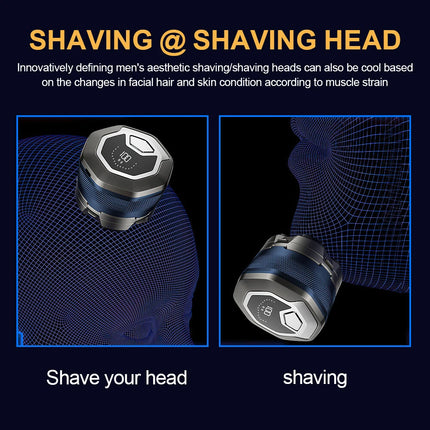 Electric Head Shavers for Bald Men 6D Head Razors w/Nose&Ear Trimmer LED Display