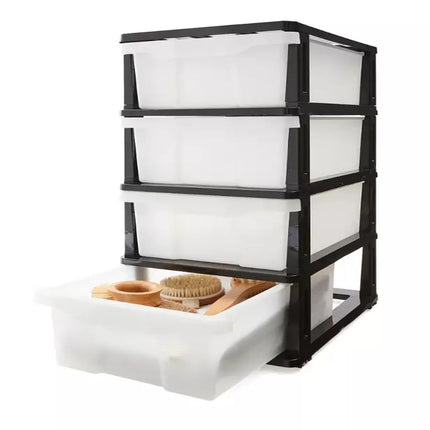 4 Drawer Storage Unit on Wheels Storage Organization Container Tub Home Clothes