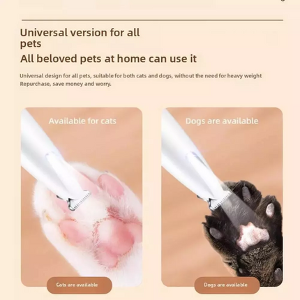 Dog Paw Trimmer Fully Waterproof Pet Hair Trimmer with LED Display Dog Clippers