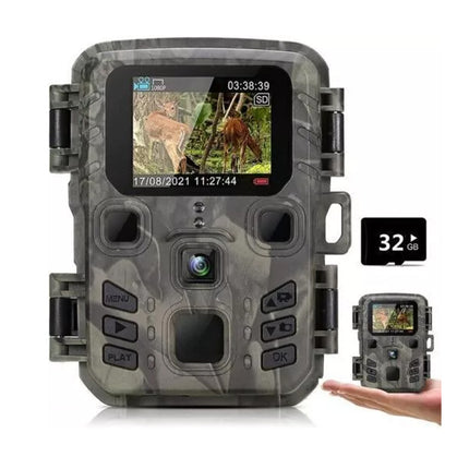 2 Pack Trail Camera 24MP 1080P Wildlife Game Hunting Cam IR Night Vision+SD Card
