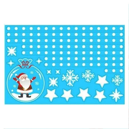 167PCS Christmas Window Clings Sticker 8 Sheets Childrens Decals Snowflake Santa
