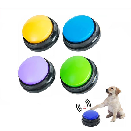 4Pcs Pet Talking Buttons Recordable Starter Speaking Puppy Training Communicable Toys