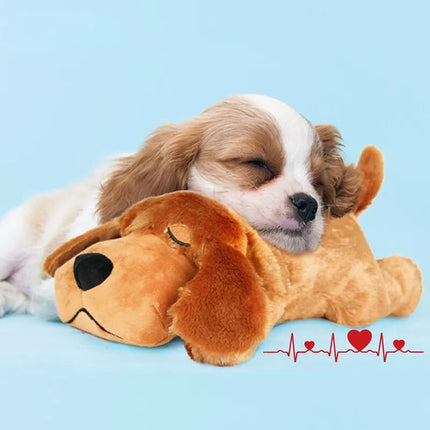 Pet Puppy Cat Soft Plush Toy Heartbeat Sleeping Buddy Dog Behavioral Anxiety Aid