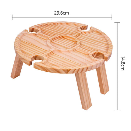 Folding Wine Rack Table Fruit Platter Storage Table Lap Tray Desk Outdoor Picnic