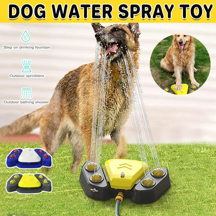 Interactive Dog Water Sprinkler Toy Outdoor Pet Drinking Fountain & Bath Shower Grey