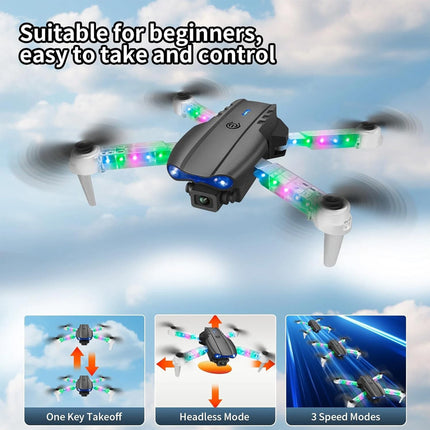 Drone with 2 Camera WiFi Foldable Quadcopter Live Video Drone RC Aircrafts Toys