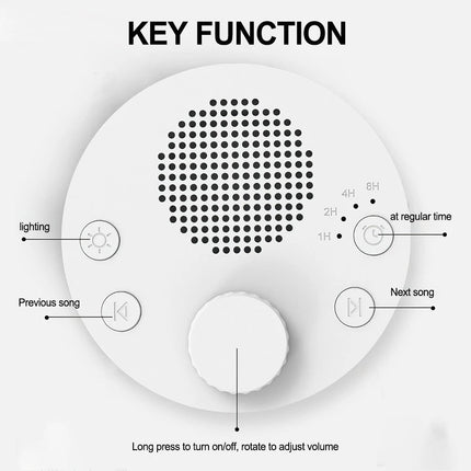 White Noise Sound Machine Sleep Therapy Relaxation for Nature Sounds Warm Light