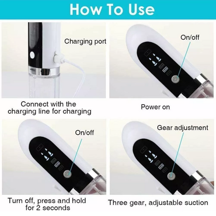 Electric Blackhead Remover Vacuum Pore Face Facial Suction Acne Cleaner Kit