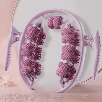 26 Wheel Annular Massage Tool Leg Deep Fascia Massager Anti-cellulite (Pink)