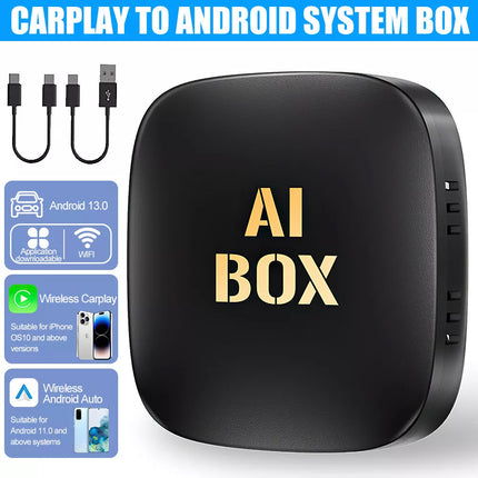 Android 13 CarPlay Smart Ai Box Wireless CarPlay Adapter For Netflix / YouTube