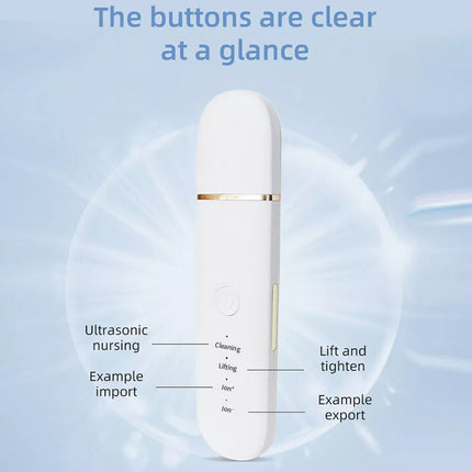 Facial Skin Scrubber Ultrasonic Dirt Cleaning Blackhead Remover Face Clean Care