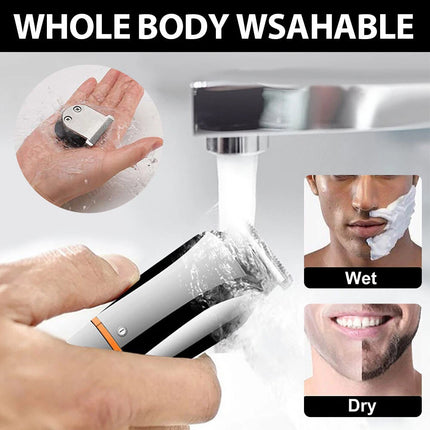 Rechargeable Men's Body Hair Clippers Beard Trimmer Shaver Haircut Grooming Kit