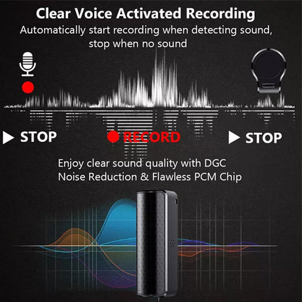 Portable Mini Spy Voice Recorder Audio MP3 Player Sound Recording Device 16G