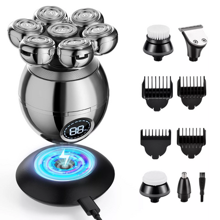 7 Head Razor Electric Shaver Bald Beard Hair Skull Trimmer Beard Remover Gift