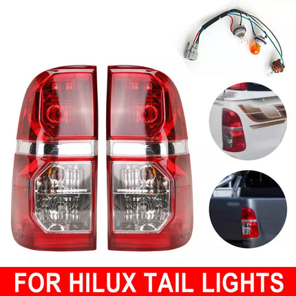 Pair of Tail Lights Left & Right Rear Lamp Fit For Toyota Hilux SR SR5 2005-2015