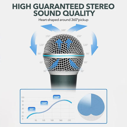 Wired 6.5mm Jack Professional Dynamic Microphone Vocal Handheld Split Microphone