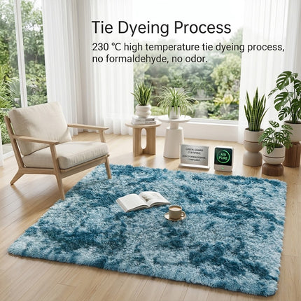 Soft Plush Blue Floor Area Rug 60cm x 160cm - Living Room Bedroom Carpet Mat