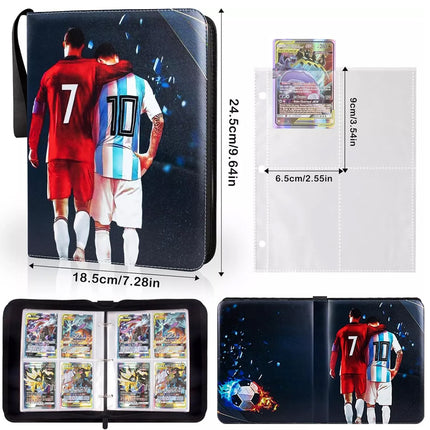 Soccer Football Star Player Card Box Album Holder Cards Album Binder 400 Slots Collection