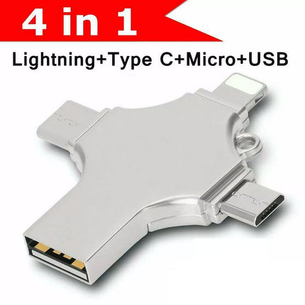 1TB USB 3.0 Flash Drive 4 in 1 Memory Stick For iPhone iPad Android PC Type-c