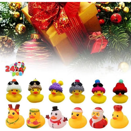 Duck Advent Calendar 2025 24 Days Christmas Countdown Rubber Duck Gift for Kids Set D