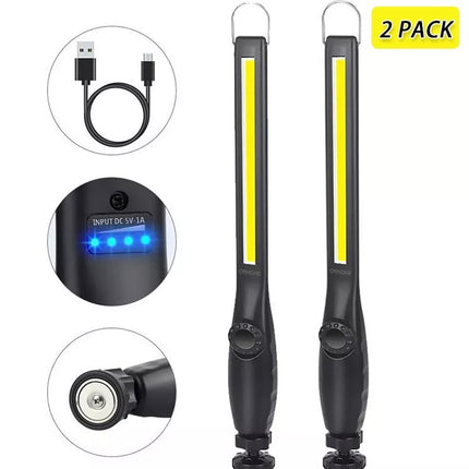 LED COB Portable Work Light Car Garage Mechanic Hand Torch Lamp USB Rechargeable