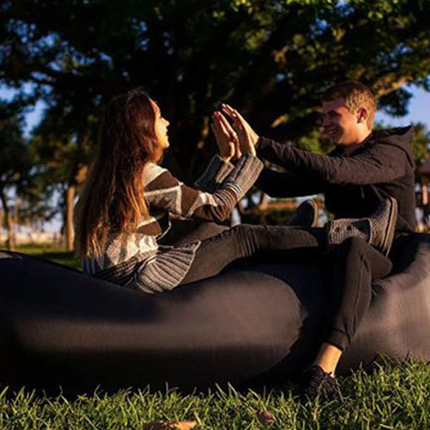 Fast Inflatable Lounge Camping Air Bag Sofa Bed hangout Beach Sleeping Au