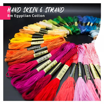 300 Coloured Egyptian Cotton Embroidery Cross Stitch Thread Floss Hand Skeins