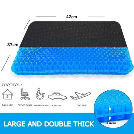 2Pcs Double Layer Honeycomb Seat Comfort Support Cushion Flex Back Spine Pain Relief