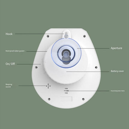 Shower Timer Clock Waterproof Digital Bathroom Kitchen Wall Clock Hanging Hole