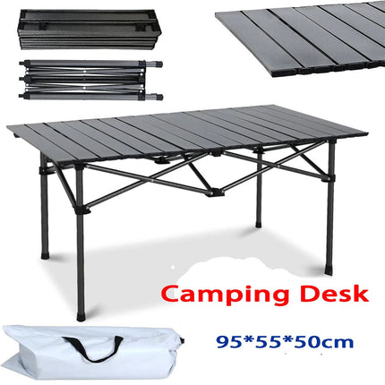 Aluminium Roll Up Portable Picnic Outdoor Foldable Desk BBQ Camping Table