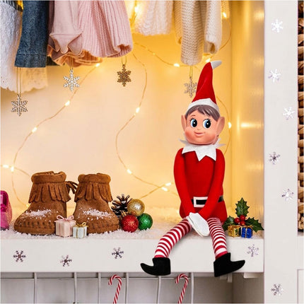 Naughty Elves Christmas Elf Red Doll Plush Toy Xmas Tree Decor Red