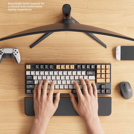 Ergonomic Mechanical Keyboard Wrist Rest with Cleaning Kit Storage Box