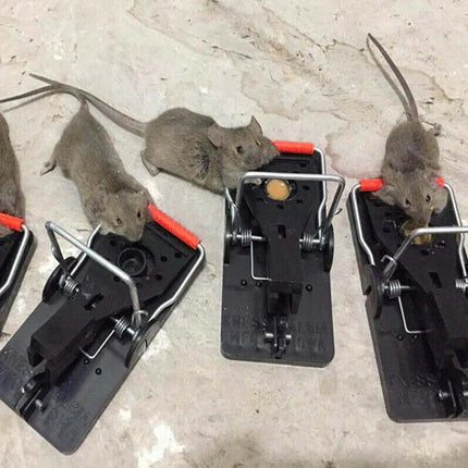 12Pcs Plastic Construction  Reusable Black Vertical Spring Rodent Devices - Image 2