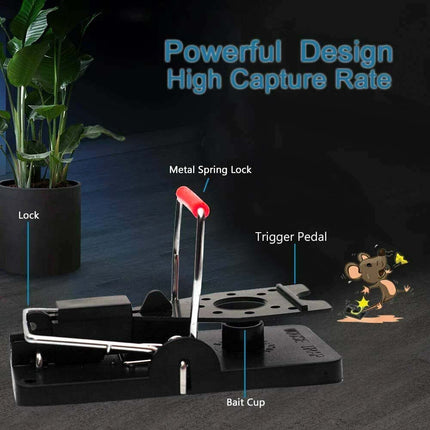 12Pcs Plastic Construction  Reusable Black Vertical Spring Rodent Devices - Image 4