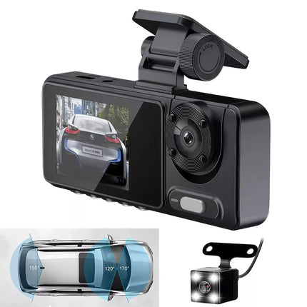 HD 1080P Dash Camera Front and Rear Inside Car DVR Dash Cam Video Recorder 3 Len