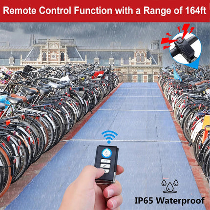 Vibration Sensing Alarm Kit for Bicycle Motorcycle with Remote Controller 113dB Sound