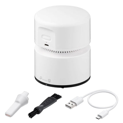 White Rechargeable Portable Mini Desktop Vacuum Cleaner Powerful Sweeping Desk Table